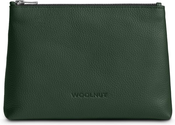 Woolnut Leather Pouch -tilbehørstaske, grøn