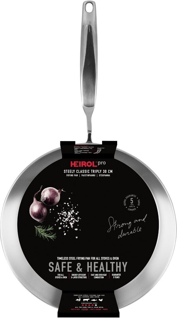 Heirol Steely Classic Triply stekpanna, 30 cm