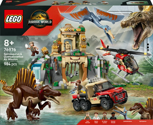LEGO Jurassic World 76976 Spinosauriens och Quetzalcoatlus flykt