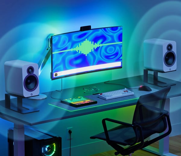 Nanoleaf PC-skärmspegel ljusslinga, 2,5 m