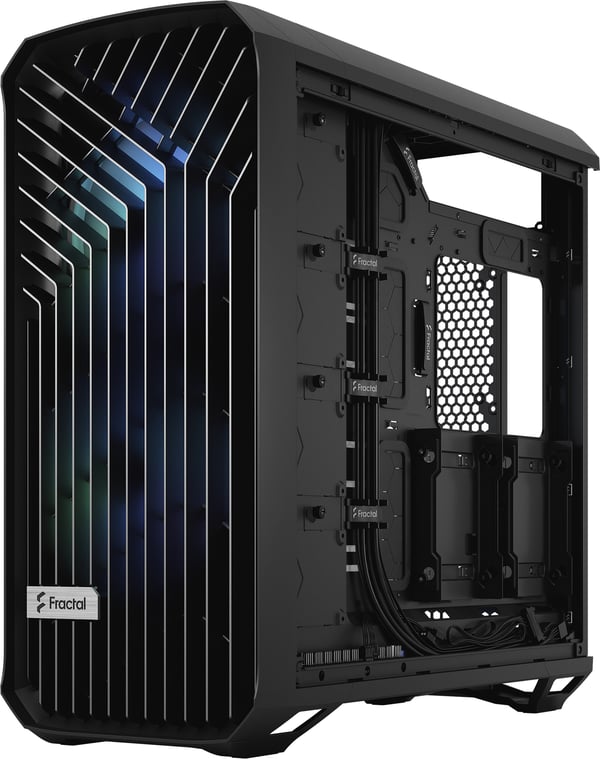 Fractal Design Torrent Svart RGB TG Lätt Tint E-ATX-chassi med fönster, svart