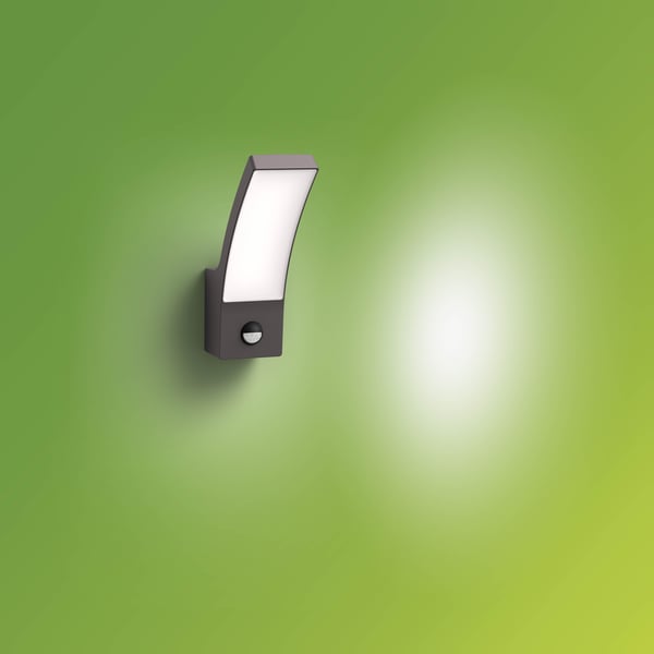 Philips Splay -vägglampa, antracit, 4000K, IR
