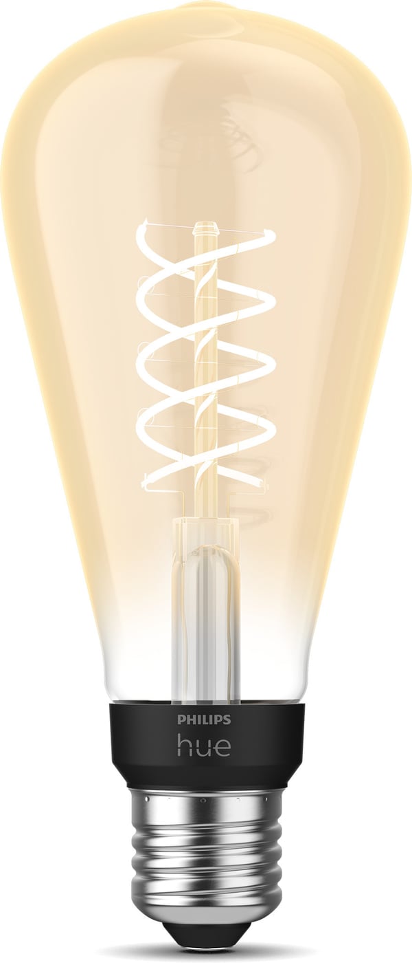 Philips Hue White Filament ST72 Edison -lampa, E27