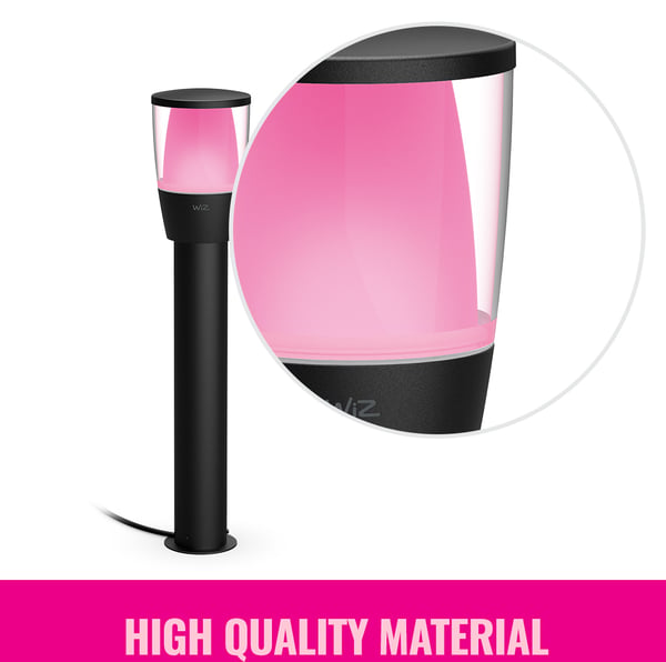 WiZ Elpas 12 V pelarelljus, svart, RGBW, Wi-Fi, startpaket