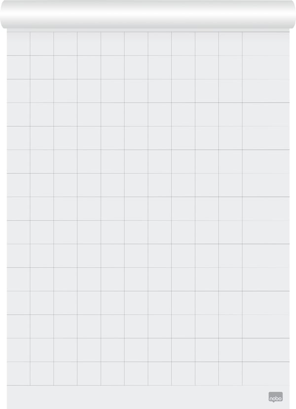 Nobo Premium blädpapper 60 x 85 cm, blanko/rutigt, 2 x 50 ark, 90g/m²