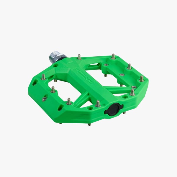 Shimano PD-GR400 Flat Pedal pedaler, grön