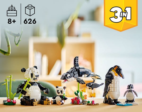 LEGO Creator 31165 – Vilda djur: Pandafamilj