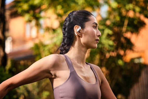 SHOKZ OpenFit 2+ trådlösa öronbygelhörlurar, svart