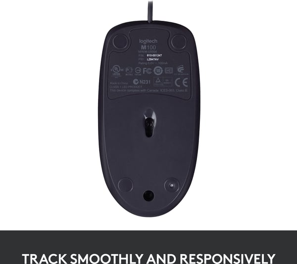 Logitech B100 -mus til erhvervsbrug, sort