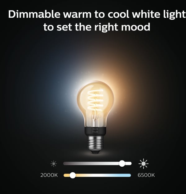 Philips Hue -filamentintelligenta lampa, White Ambiance Filament, E27