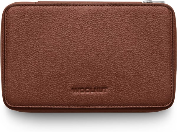 Woolnut Leather Tech Organizer - tilbehørstaske, konjakk
