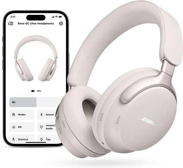 Bose QuietComfort Ultra Hörlurar med brusreducering, vit