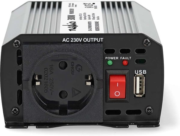 Nedis PIM30012FGY inverter, 12 V, 300 W, modificeret sinusbølge