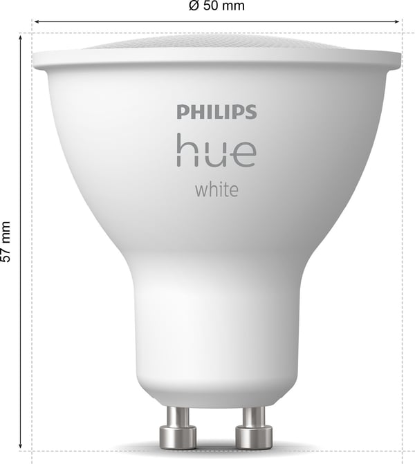 Philips Hue -LED-smartlampa, BT, Vit, GU10, 4,2 W, 1-pack