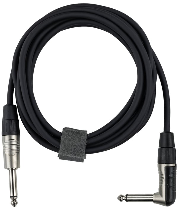 Fuj:tech 6,3 mm TS – 6,3 mm TS instrumentkabel med rak och vinklad kontakt, 5 m