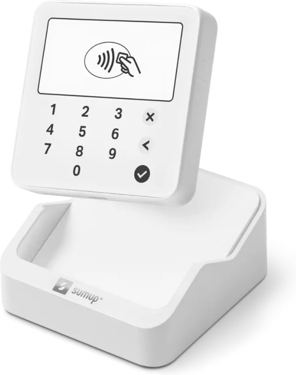 SumUp Solo Lite kortläsare och laddningsstation