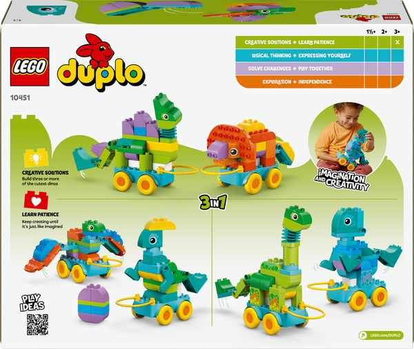 LEGO Duplo 10451 - Dinosaurier på hjul – 3-i-1-set