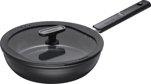 Fiskars Hard Face stekpanna med lock 24 cm