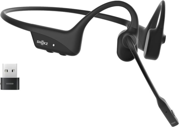 Shokz OpenComm2 UC 2025 Upgrade benförankrade hörlurar, USB-A
