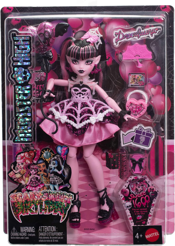Monster High Läskigt Sött Födelsedag, Draculaura-modedocka