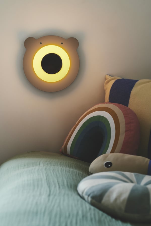 Nordlux Bruna Bear vägglampa, brun