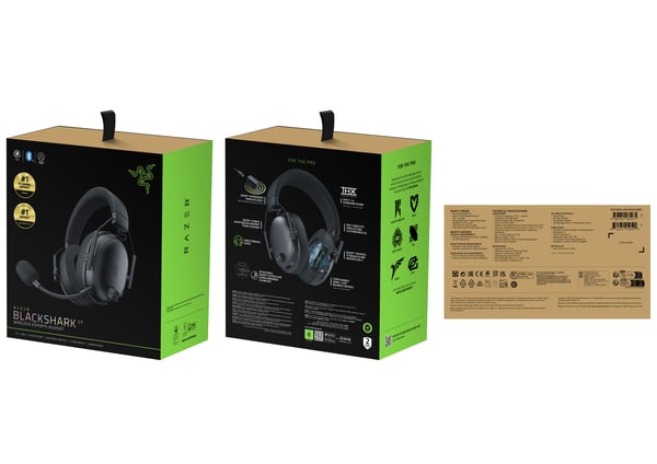 Razer Blackshark V3 trådlösa spelhörlurar, svart