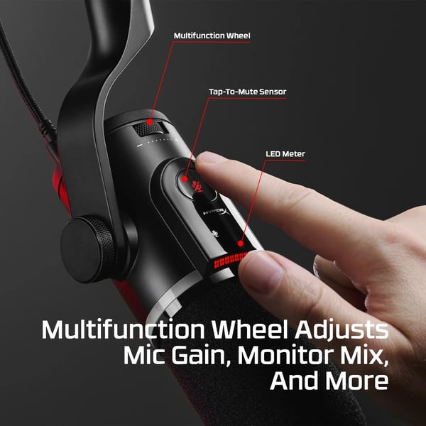 HyperX Flipcast USB/XLR-mikrofon, svart