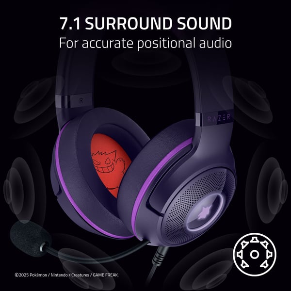 Razer Kraken Kitty V2 Pokemon Gengar Specialutgåva