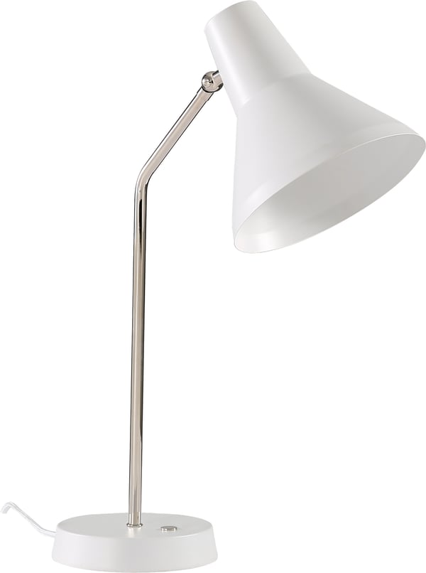 Innolux Carin -bordlampe, E27, hvid/krom