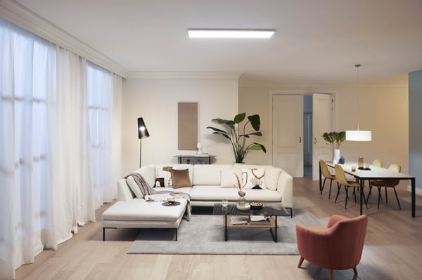 Philips Panel CL560 -loftlampe, rektangulær, hvid, 3600 lm, 4000K