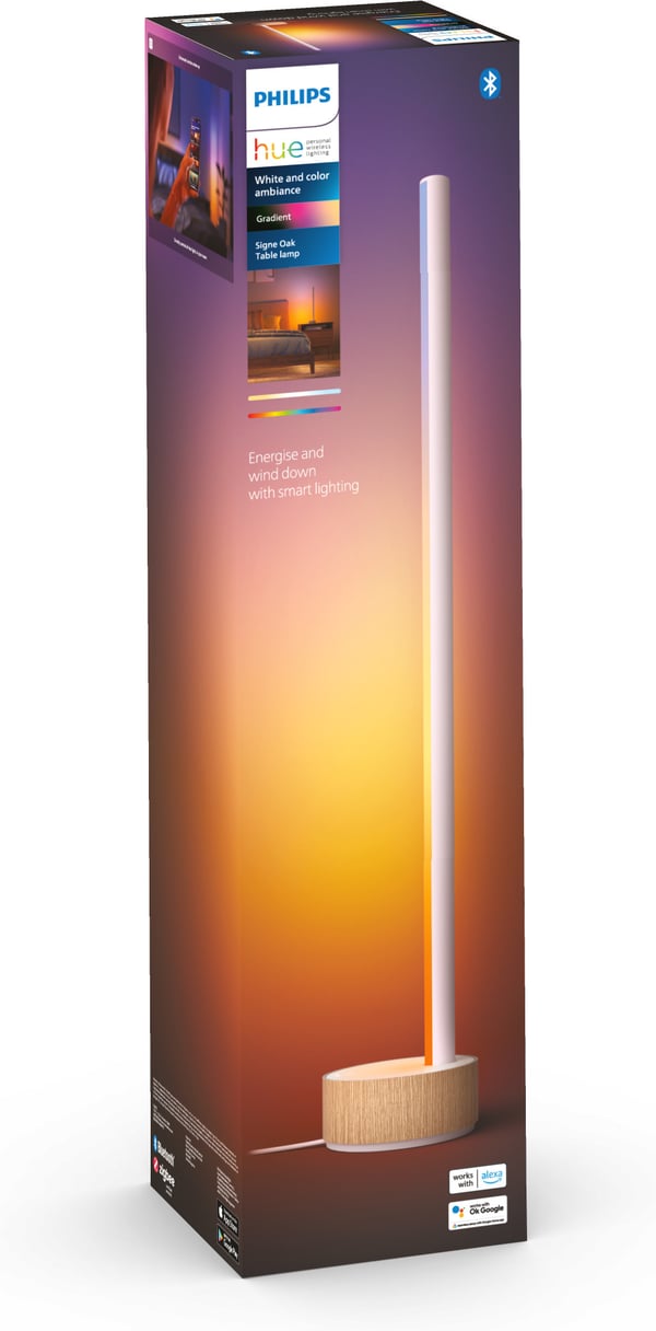 Philips Hue Gradient Signe ek -smartbordslampa, ek/vit