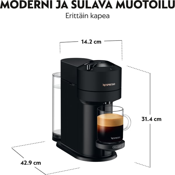Nespresso Vertuo Next kapselmaskin, mattsvart
