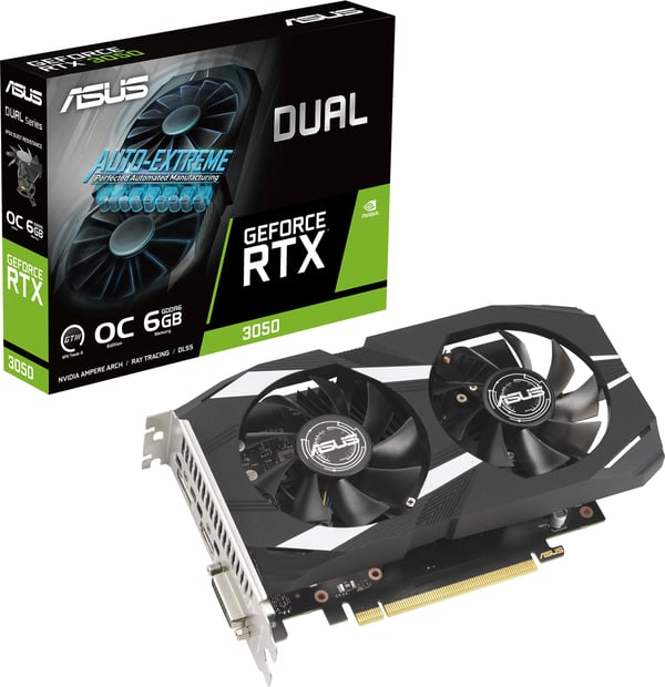 Asus DUAL GeForce RTX 3050 OC 6GB grafikkort