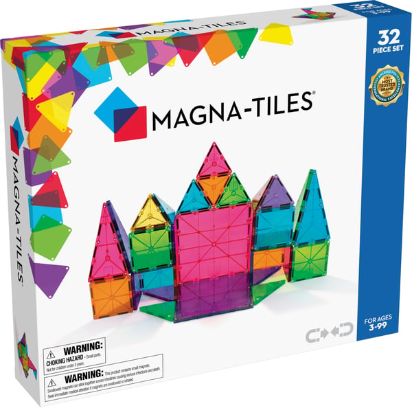 MAGNA-TILES® Klara Färger - magnetbyggsats, 32 delar