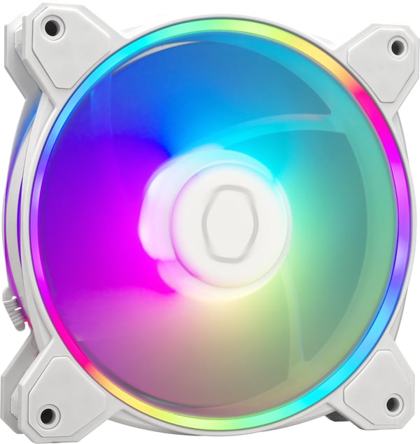 Cooler Master MasterFan MF120 Halo² ARGB -ventilator, 120 mm, hvid, 3-pack