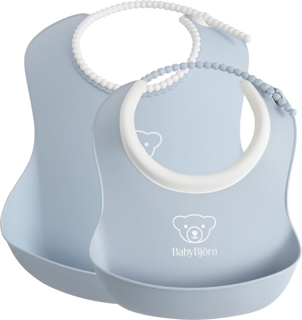 BabyBjörn Baby Haklapp, 2 st, puderblå