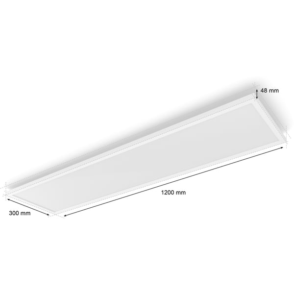 Philips Hue Aurelle taklampa 39 W, 2000-6500K, 3750 lm, rektangulär, vit