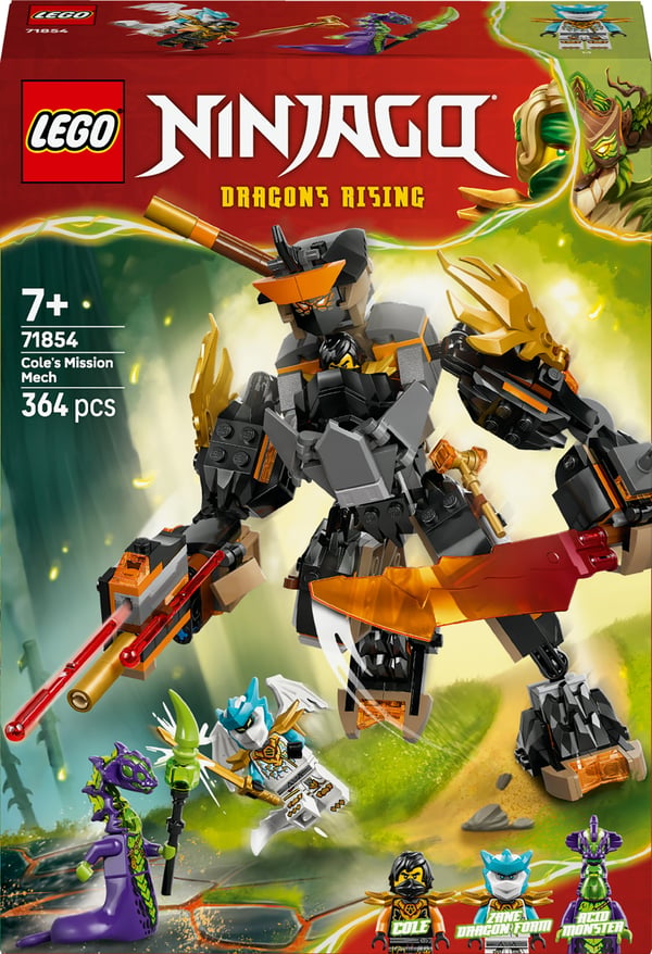 LEGO Ninjago 71854 Coles uppdragsrobot och Drake-Zane