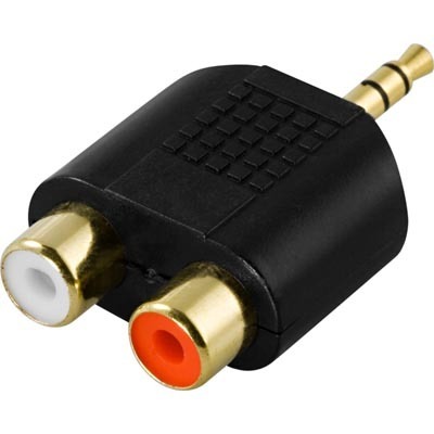 InLine 2 x RCA hona - 3,5 mm hane-adapter