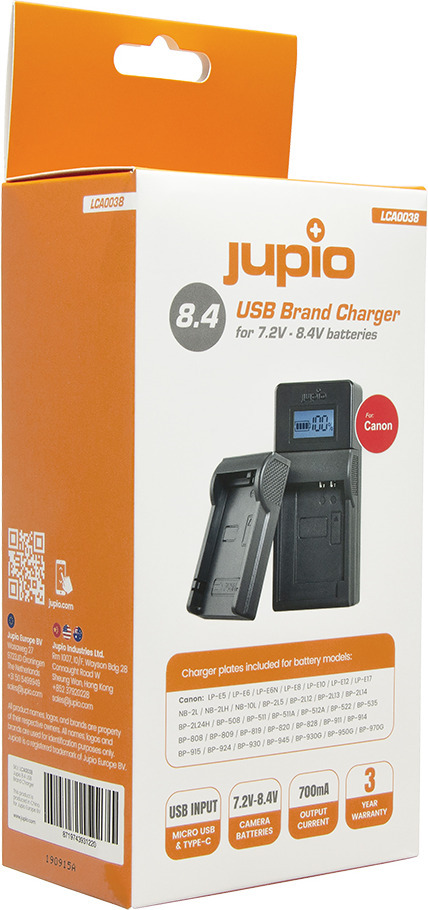 Jupio LCA0038 -USB-oplader, Canon
