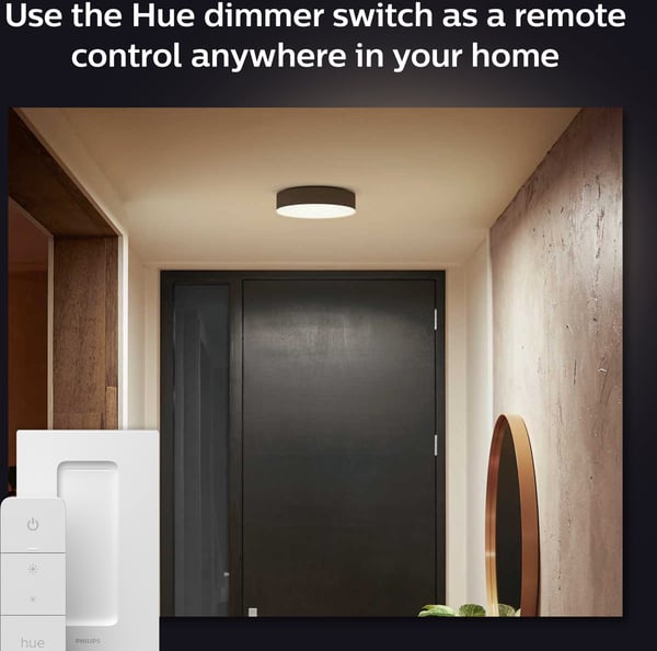 Philips Hue Enrave S vit ambiance -smart taklampa, liten, svart