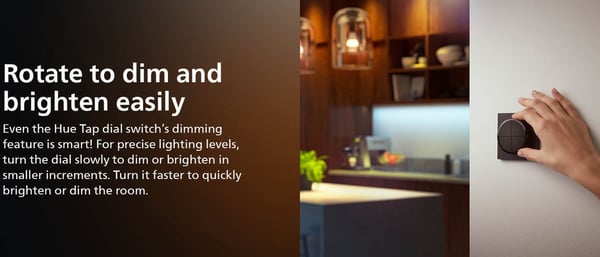 Philips Hue Tap vridstrømsknap -berøringsknap, sort