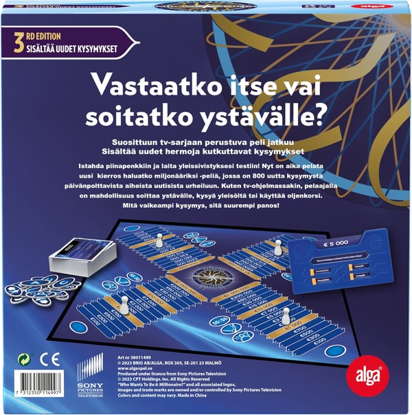 Alga Vill du bli miljonär 3rd Edition -brädspel