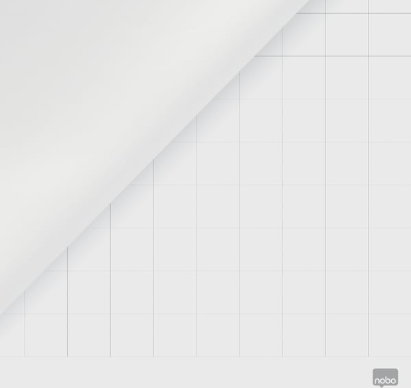 Nobo Premium blädpapper 60 x 85 cm, blanko/rutigt, 2 x 50 ark, 90g/m²