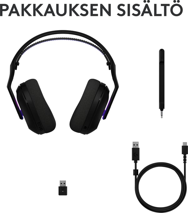 Logitech G522 LIGHTSPEED spelhörlurar, svart