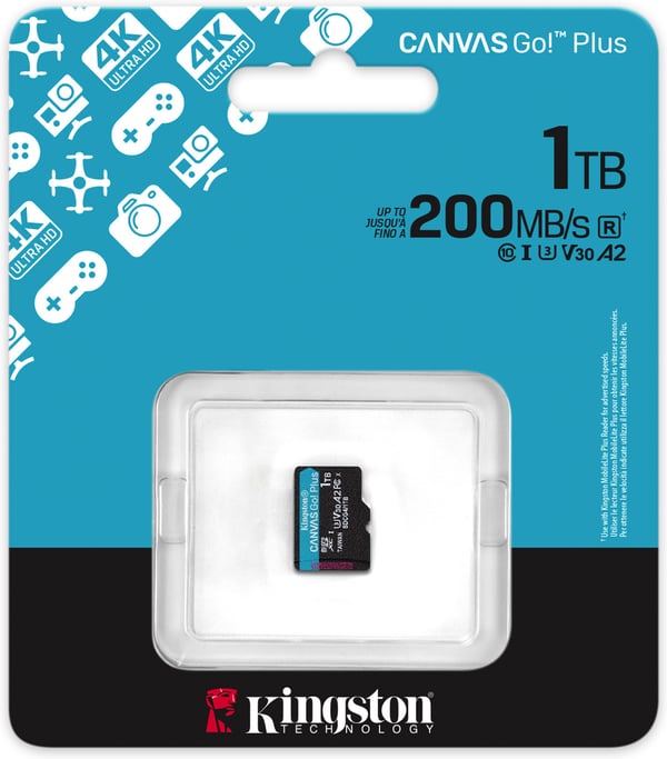 Kingston 1Tt microSDXC Canvas Go! Plus Gen4 minneskort
