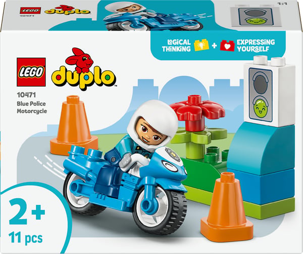 LEGO DUPLO Town 10471 Blå polis motorcykel
