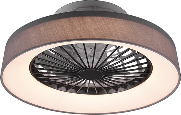 Trio Farsund - LED-fläktbelysning 47 cm, 30 W, grå