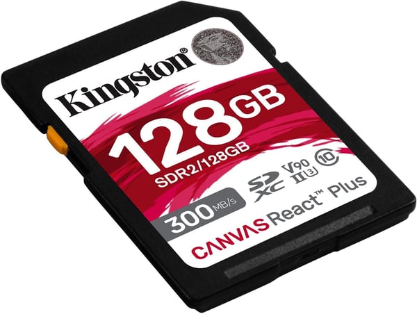 Kingston Canvas React Plus 128 GB UHSII SDXChukommelseskort