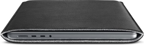 Woolnut Leather Sleeve -skyddsfodral för 14-tums MacBook Pro, svart
